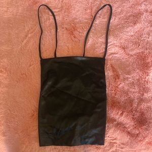 black lace up black bandeau top